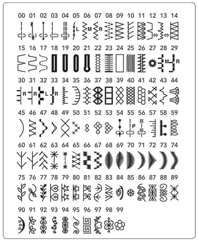 100-Stitches including 7 Buttonholes