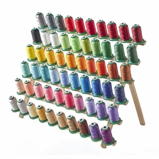 Dime Exquisite Thread Assortment Bundle - 60pk 1k Meter Spools + Thread Rack Photo