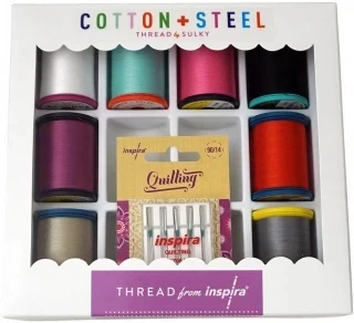 Inspira Cotton + Steel Threads by Sulky and Needles Photo