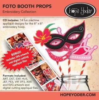 Foto Props Embroidery CD w/SVG - Designs by Hope Yoder Photo