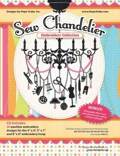 Sew Chandelier Embroidery CD w/SVG - Designs by Hope Yoder Photo