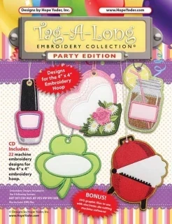 Tag-A-Long Party Edition Embroidery CD w/SVG - Designs by Hope Yoder Photo
