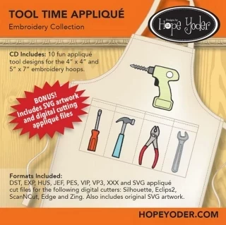 Tool Time Applique Embroidery CD w/SVG - Designs by Hope Yoder Photo