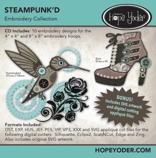 SteampunkD Embroidery CD w/SVG Photo