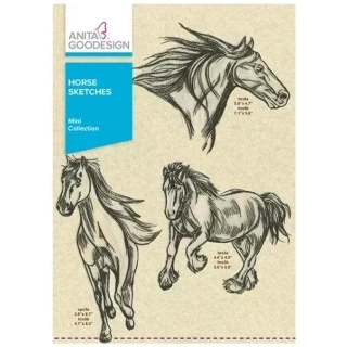 Anita Goodesign Horse Sketches (DC) 111MAGHD Photo