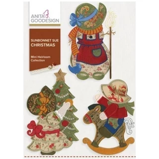 Anita Goodesign Mini Collection Sunbonnet Sue Christmas 130MAGHD Photo