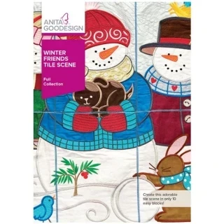 Anita Goodesign Winter Friends Tile Scene 132AGHD Photo