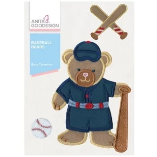 Anita Goodesign Baby Baseball Bears 24BAG Photo