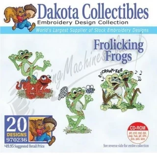 Dakota Collectibles Frolicking Frogs Embroidery Designs - 970236 Photo