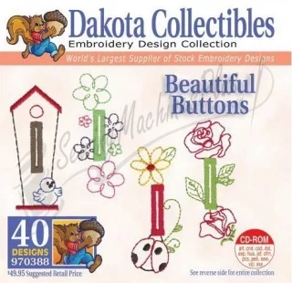 Dakota Collectibles Beautiful Buttons Embroidery Designs - 970388 Photo