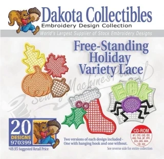 Dakota Collectibles Free-Standing Holiday Variety Lace Embroidery Designs - 970399 Photo