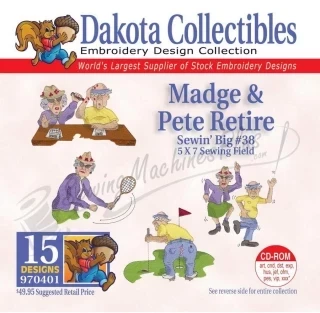 Dakota Collectibles Madge & Pete Retire Embroidery Designs - 970401 Photo