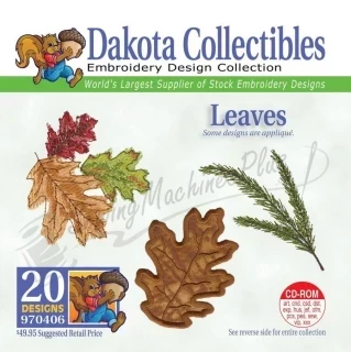 Dakota Collectibles Leaves Embroidery Designs - 970406 Photo