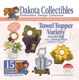 Dakota Collectibles Towel Topper Variety  Embroidery Designs - 970408 Photo