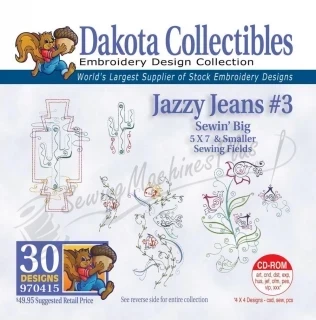 Dakota Collectibles Jazzy Jeans 3 Embroidery Designs - 970415 Photo