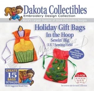 Dakota Collectibles In the Hoop Holiday Gift Bags 970420 Photo