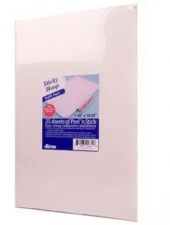 DIME Sticky Hoop Stabilizer Refill Pack (25 Sheets of Peel N Stick Stabilizers 7.25" x 10") Photo