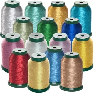 Kingstar Metallic Thread Kit 15 colors Photo