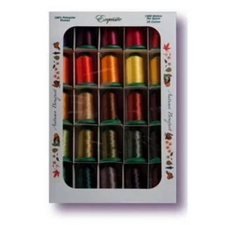 DIME Exquisite Embroidery Thread Kit Autumn- 24 pack 1000M 40wt Photo