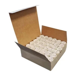 Steady Stitch Prewound Bobbins Style M Cardboard Sides White 144pcs/box Photo