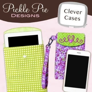 Pickle Pie Designs Clever Cases In the Hoop Machine Embroidery CD (PPD78) Photo