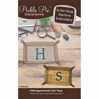 Pickle Pie Designs Monogrammed Cork Trays Hoop Envy Club Exclusive CD (PPDHE55) Photo