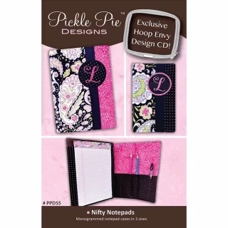 Pickle Pie Designs Nifty Notepads In the hoop Embroidery Design CD (PPD55) Photo