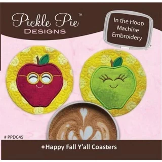 Happy Fall Y all Coasters ITH ME Design CD Photo