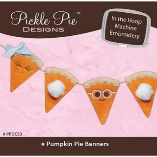 Pumpkin Pie Banner Embroidery Applique Set Photo