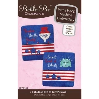 Fabulous 4th Pillows ITH Embroidery Cd Photo