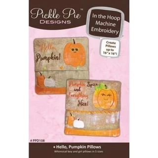 Hello Pumpkin Pillows ITH Embr Cd Photo