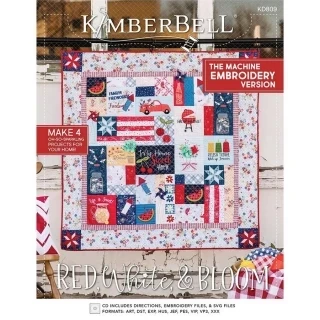 Kimberbell Red White and Bloom - Machine Embroidery CD (KD809) Photo