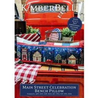 Kimberbell Main Street Celebration Bench Pillow - Machine Embroidery CD (KD5101) Photo