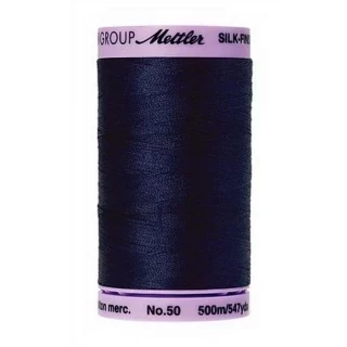 Silk Finish Cotton 50wt 500m 5ct NAVY BOX05 Photo