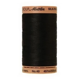 Silk Finish Cotton 40wt 457m 5ct BLACK BOX05 Photo