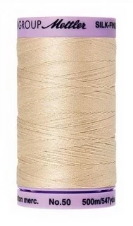 Mettler Silk Finish Cotton 50wt 547 yards-Color-1000 Eggshell Photo