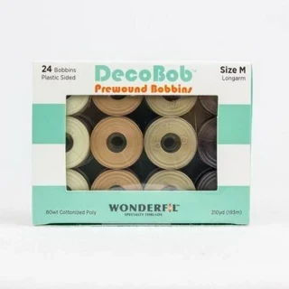 WonderFil DecoBob M Sized Bobbins Astd Neutrals Photo