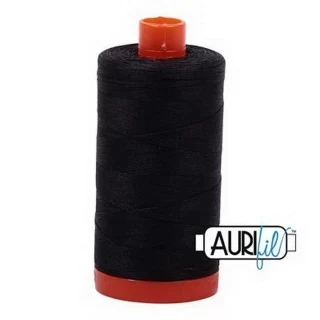 Aurifil Cotton Mako 50wt Very Dark Grey 1300m (4241) Photo