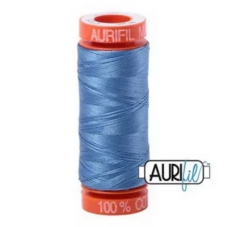 Aurifil Cotton Mako 50wt 200m Pack of 10 LIGHT WEDGEWOOD Photo