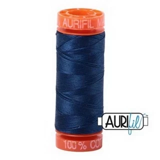 Aurifil Cotton Mako 50wt 200m Pack of 10 MEDIUM DELFT BLUE Photo