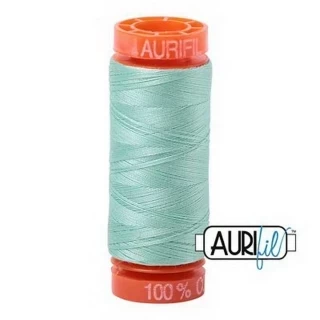 Aurifil Cotton Mako 50wt 200m Pack of 10 MEDIUM MINT Photo