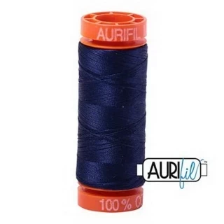 Aurifil Cotton Mako 50wt 200m Pack of 10 MIDNIGHT Photo