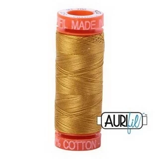 Aurifil Cotton Mako 50wt 200m Pack of 10 MUSTARD Photo