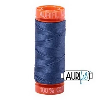 Aurifil Cotton Mako 50wt 200m Pack of 10 STEEL BLUE Photo