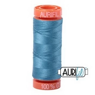 Aurifil Cotton Mako 50wt 200m Pack of 10 TEAL Photo