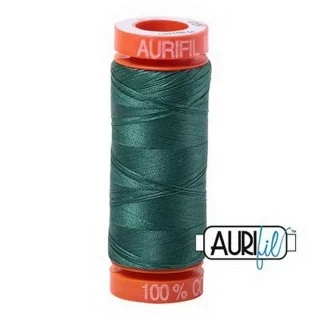 Aurifil Cotton Mako 50wt 200m Pack of 10 TURF GREEN Photo