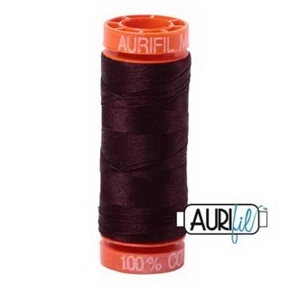 Aurifil Cotton Mako 50wt 200m Pack of 10 VERY DARK BROWN Photo