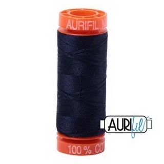 Aurifil Cotton Mako 50wt 200m Pack of 10 VERY DARK NAVY Photo