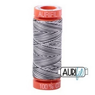 Aurifil Cotton Mako Vari 50wt 200m Pack of 10 LICORICE TWICE Photo