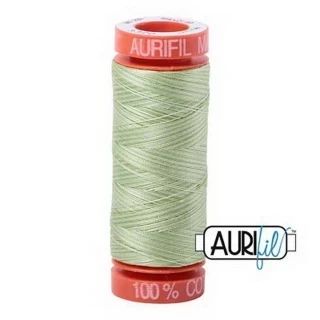 Aurifil Cotton Mako Vari 50wt 200m Pack of 10 LIGHT SPRING GREEN Photo